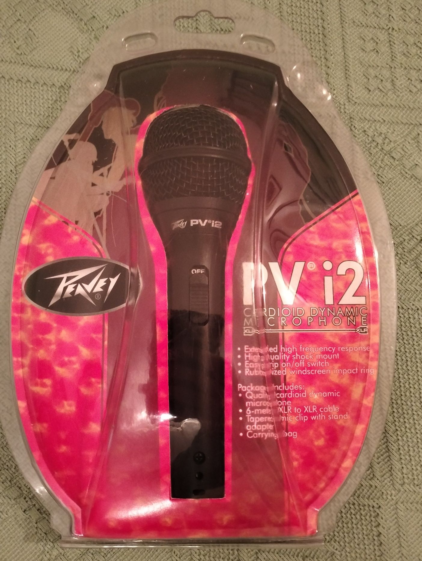 Microfone peavey PVI-2 fundido em aço+tripé estensivel