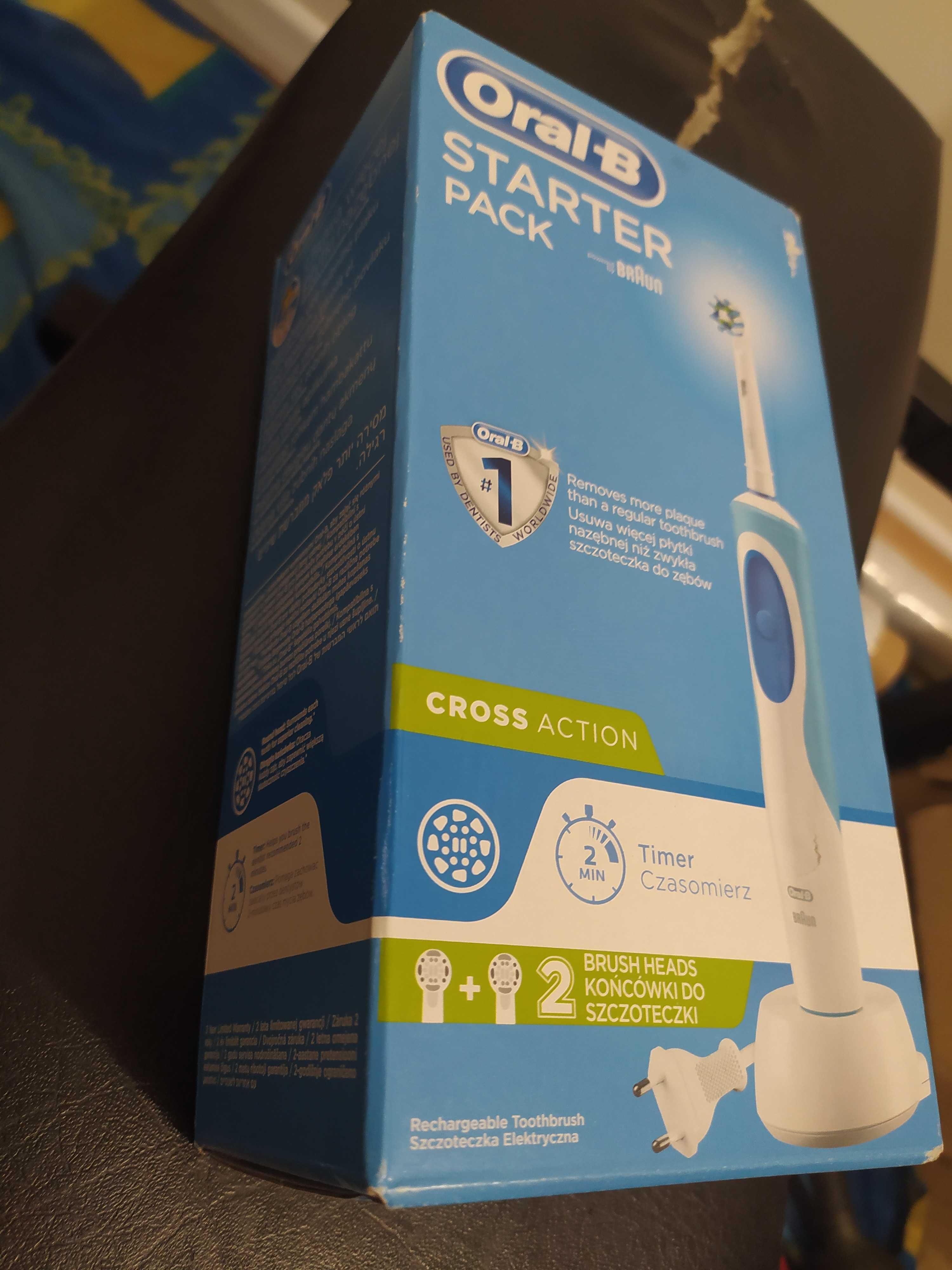 Szczoteczka elektryczna Oral-B Braun+2 wkłady nowa