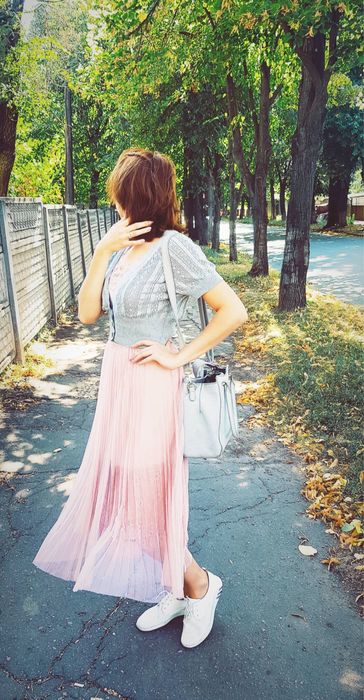 Фатиновая юбка с кружевом