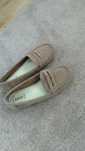 Buty mokasyny jasny bez