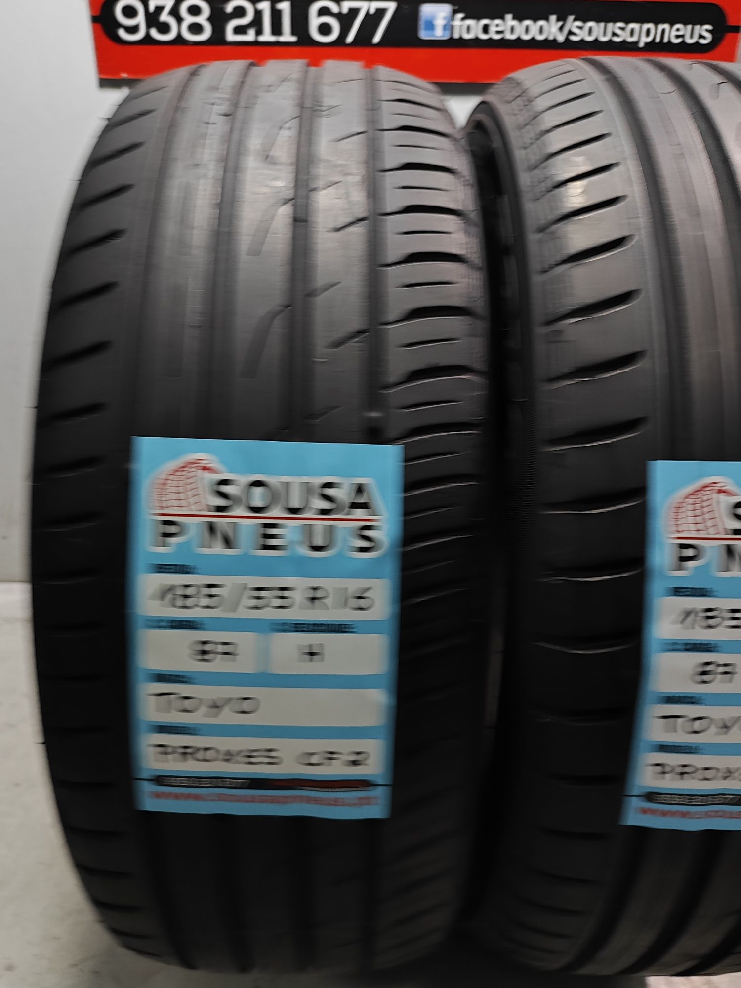 2 pneus semi novos 185-55r16 Toyo - 85 Euros