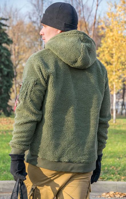 Нова кофта худи Alpha Industries USA Teddy bear