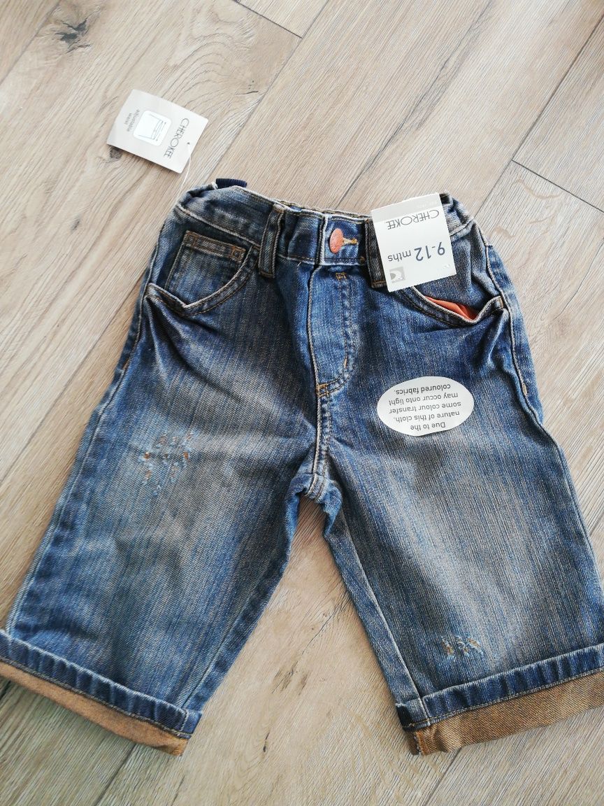Nowe spodnie jeansowe z metka 9 12 miesięcy 80 86