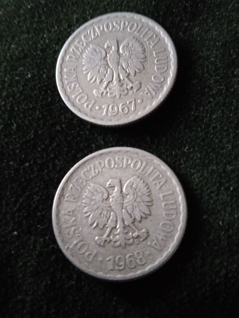 Monety PRL 1 zł 1967 r 1968r