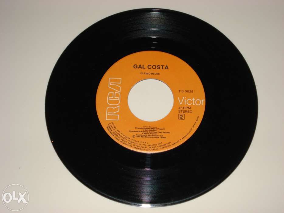 Disco Vinil Single - Gal Costa - "Um Dia De Domingo" (1985)
