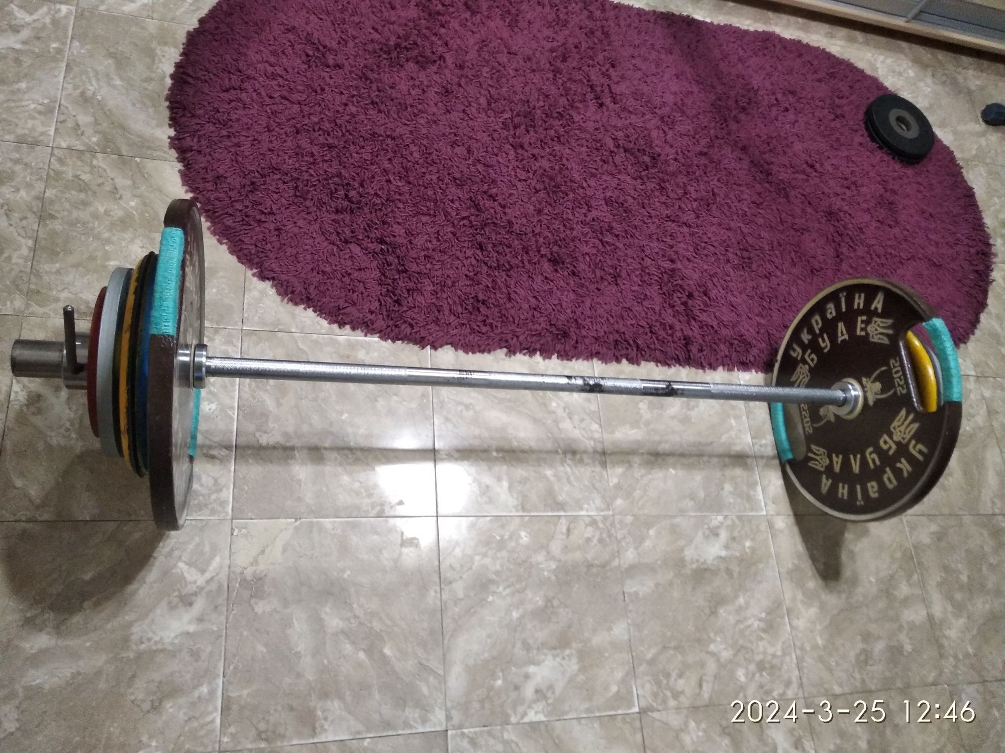 Штанга Олімпійська 50 мм, 82 кг, залізо