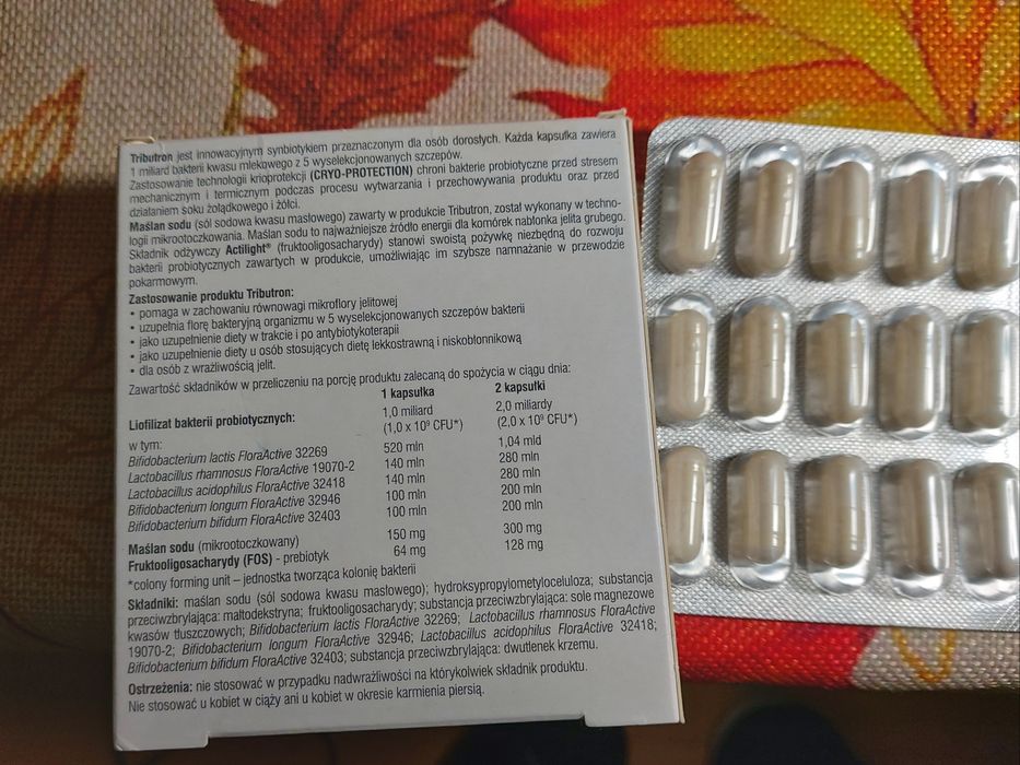 suplement diety tributron podczas brania antybiotyku