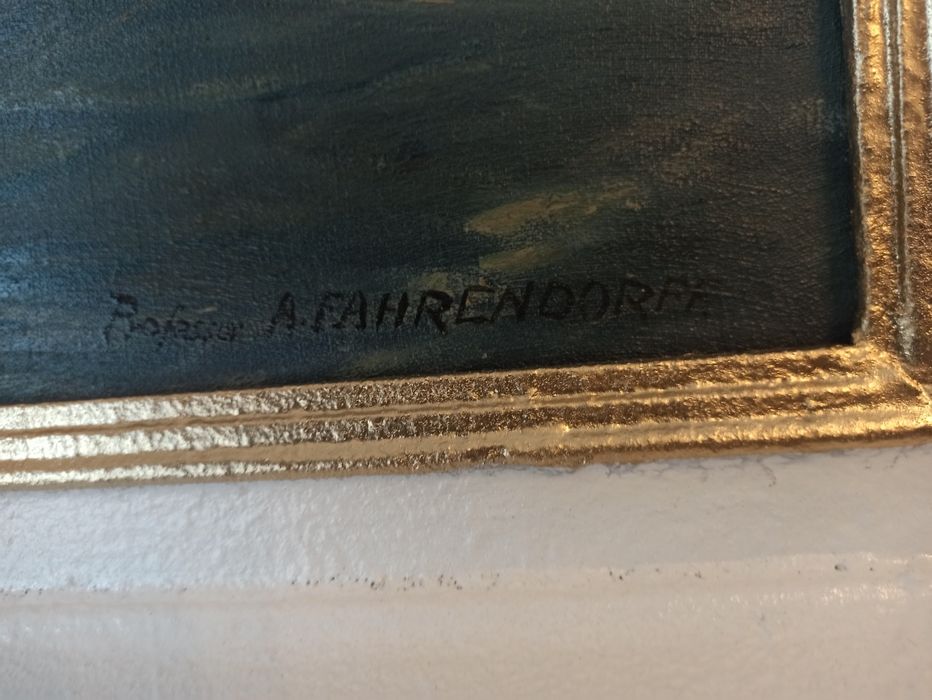 Piękny Stary obraz Żaglowiec,fregata na morzu