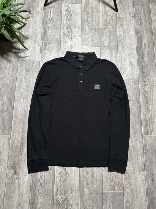 Лонгслив Hugo Boss Passerby 1 Patch Logo Polo Long Sleeve