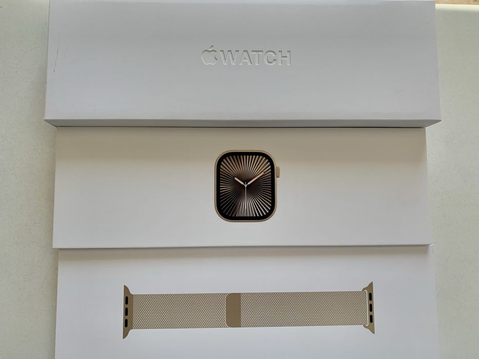 Оригінальні apple watch series 10 46 mm  titanium gold