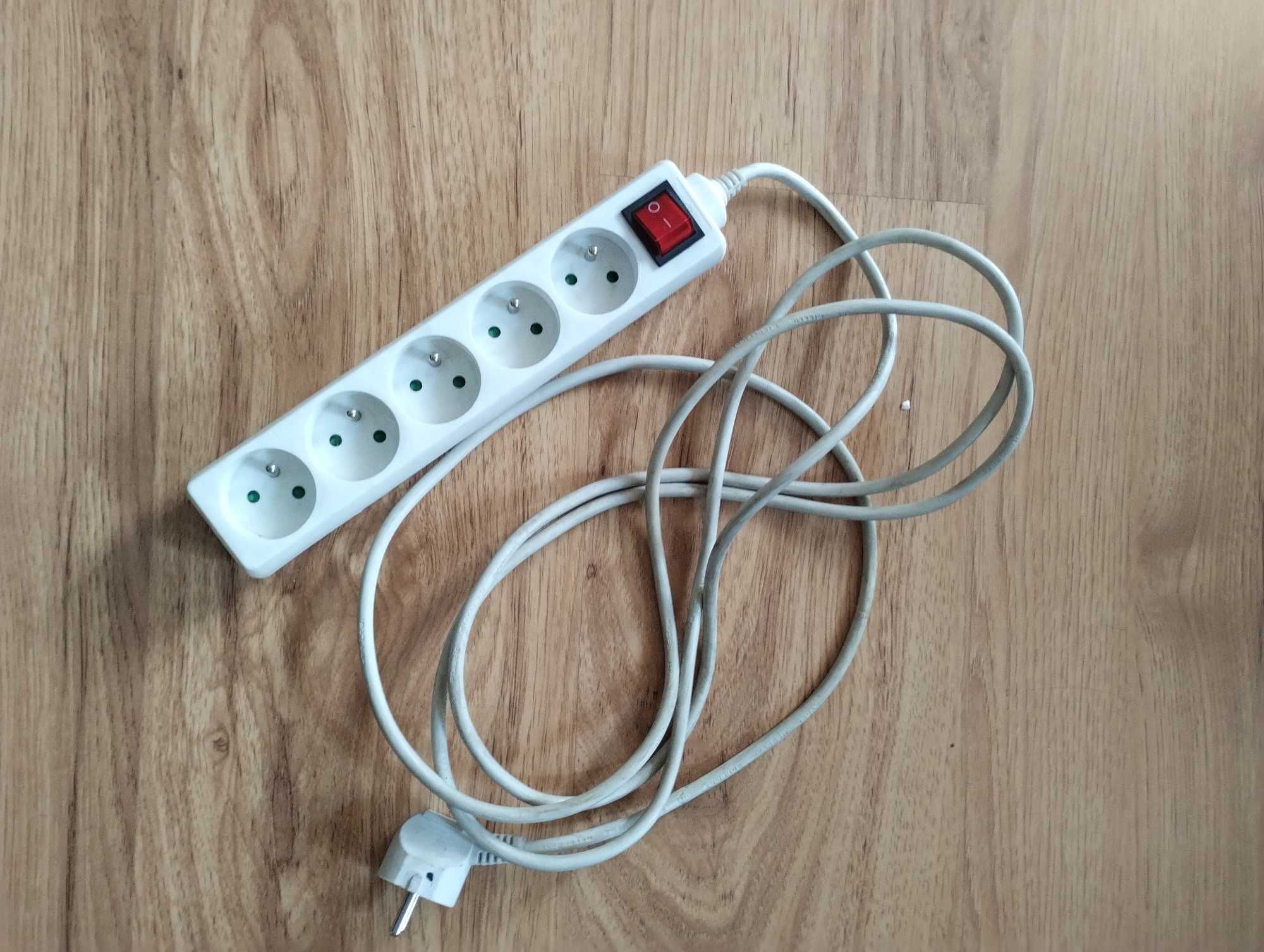 Listwa zasilająca przedłużacz sieci. 5 gniazd 3 m Zext DX5FSA-3 Okazja