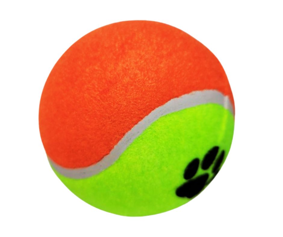 Piłka tenisowa dla psa zabawka twarda bardzo duża 10 cm XXL P