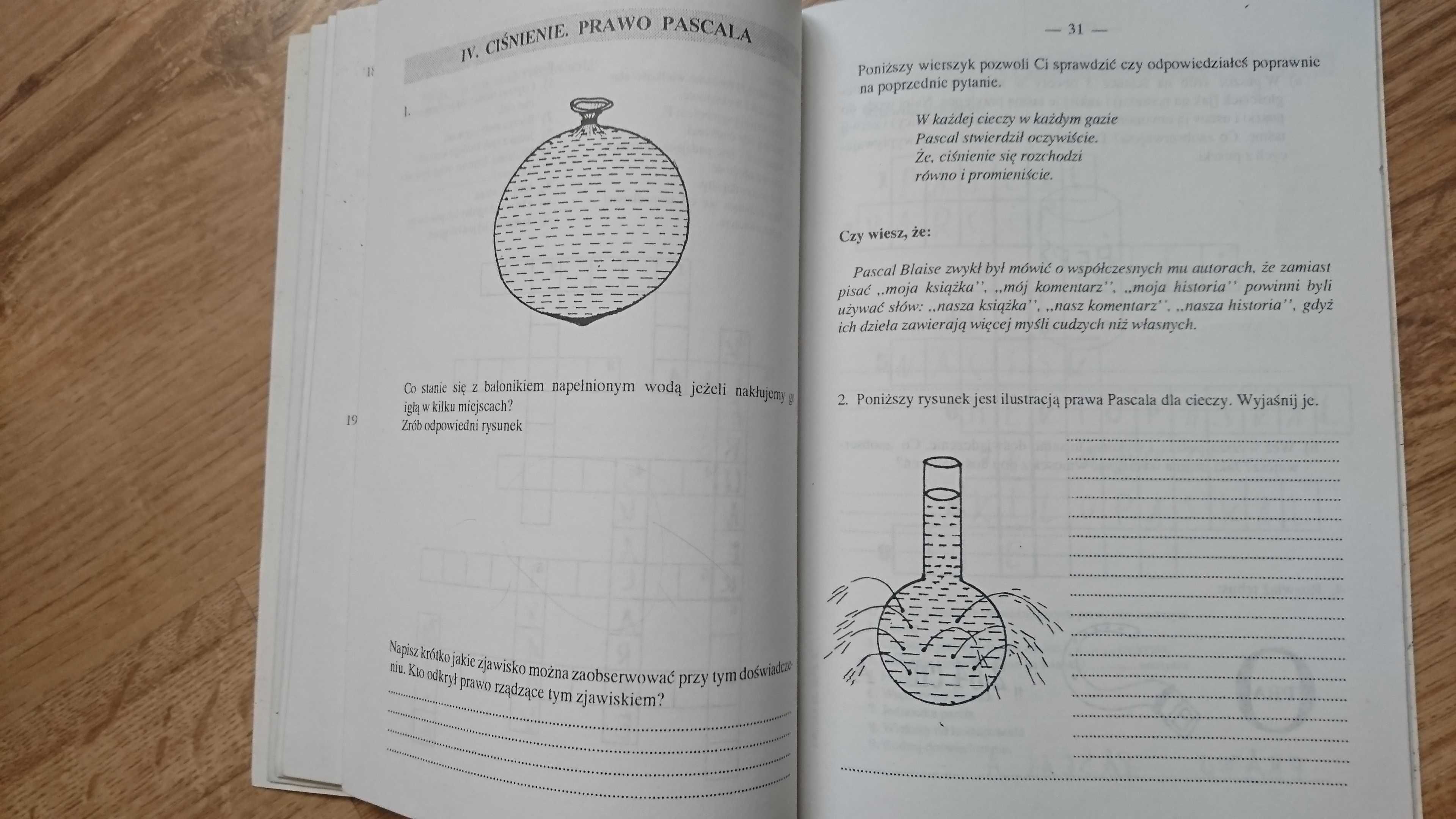 zeszyt ćwiczeń Spacer z Archimedesem fizyka cz.2 klasa 6
