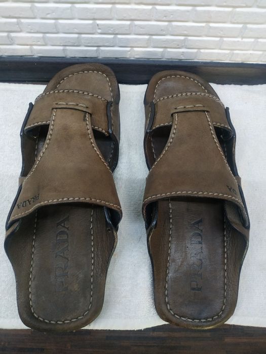 Мужские боссоножки. Сандали. Шлёпанцы. Prada.