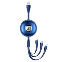 Kabel Usams U69 3w1 1,2m Lightning/USB-C/Micro Blue