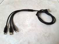 Kabel  USB C  +  micro USB + Apple   nowy