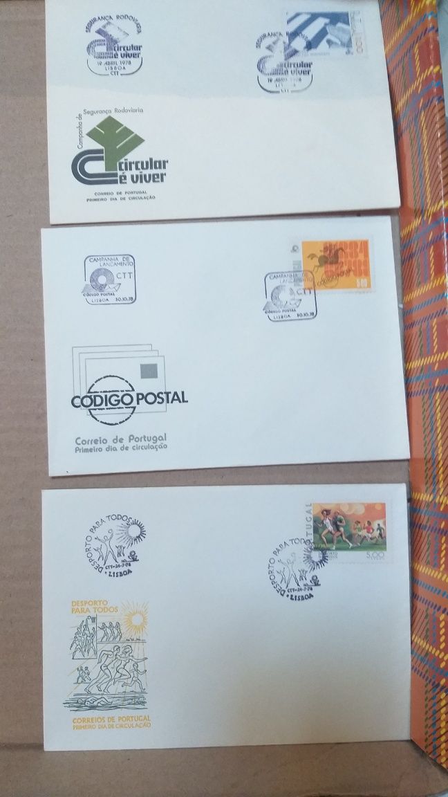 Envelopes de coleção 1.dia de circulação