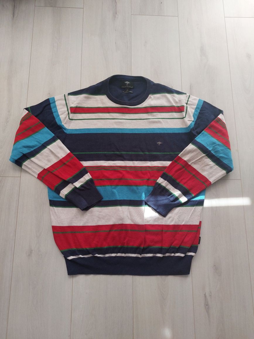 Kolorowy sweter w paski Fynch Hatton, sweter bawełna premium