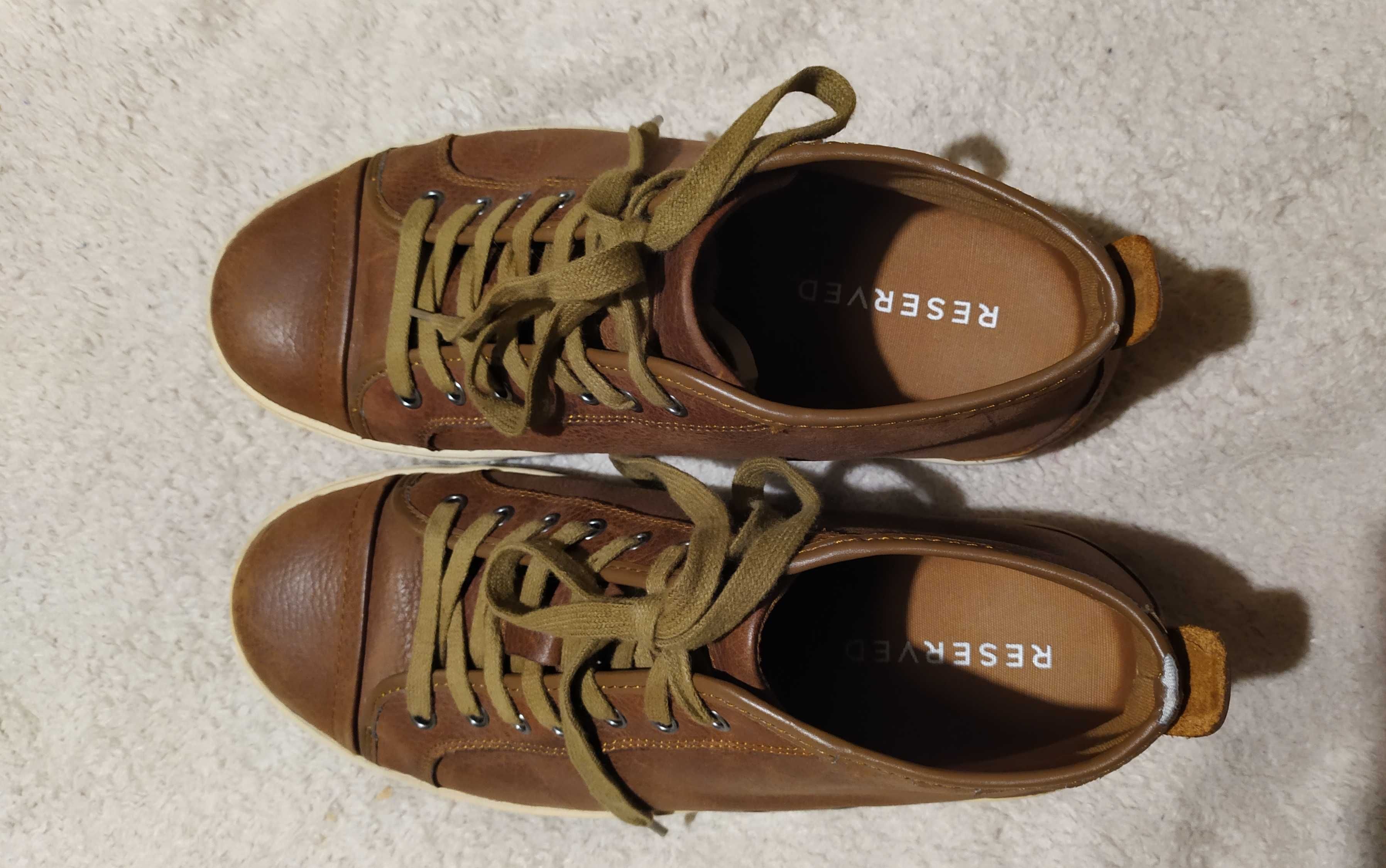 Buty męskie skórzane - wysokie sneakersy