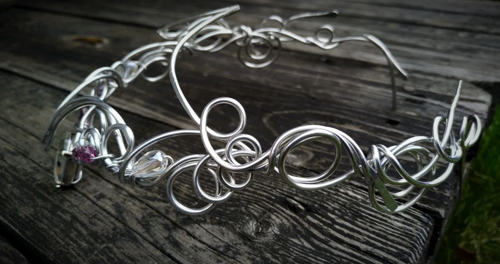 Tiara elficka diadem fairy ślubny