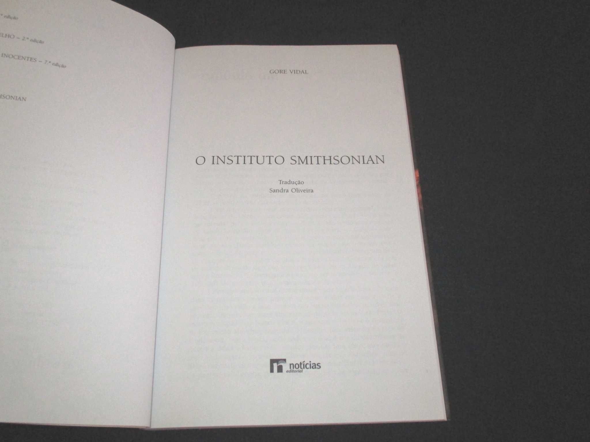 Livro O Instituto Smithsonian Gore Vidal 1ª edição