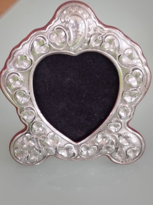 lindo porta-retratos em prata