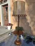 Lampa  nocna  podłogowa  drewniana