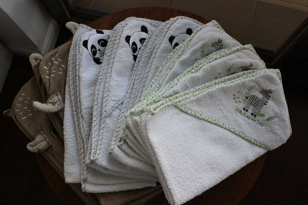 Ręczniki kąpielowe dla dzieci ze sklepów IKEA i Pepco rozmiar 80 x 80