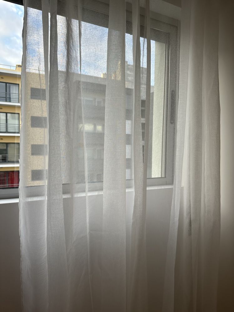 Conjunto de 2 Cortinas gato preto 270x270 cm NOVAS