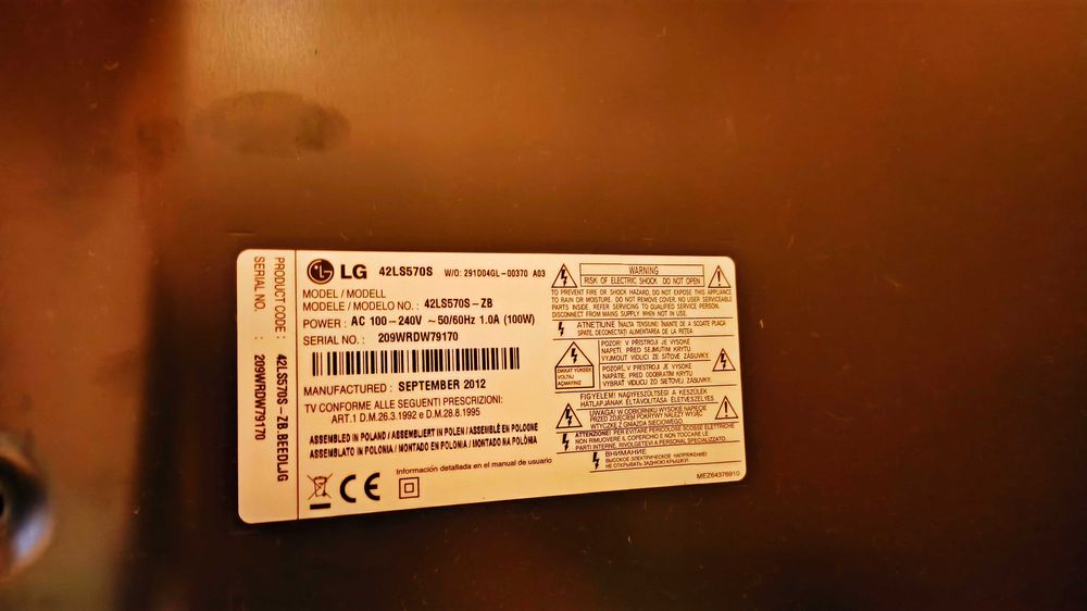 Telewizor LG LED 42LS570S 42 cale full hd hdmi