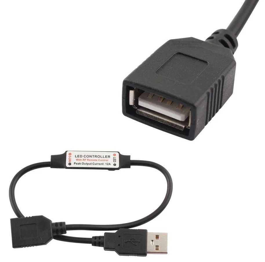 Kontroler taśmy LED Mini ściemniacz RF zdalny interfejs USB (5-24V)