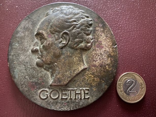Stary medal Goethe z 1932 roku - duży okaz
