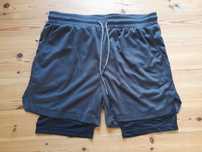 Spodenki do biegania, sportowe, 2 w 1, szybkoschnące, fitness, jogging