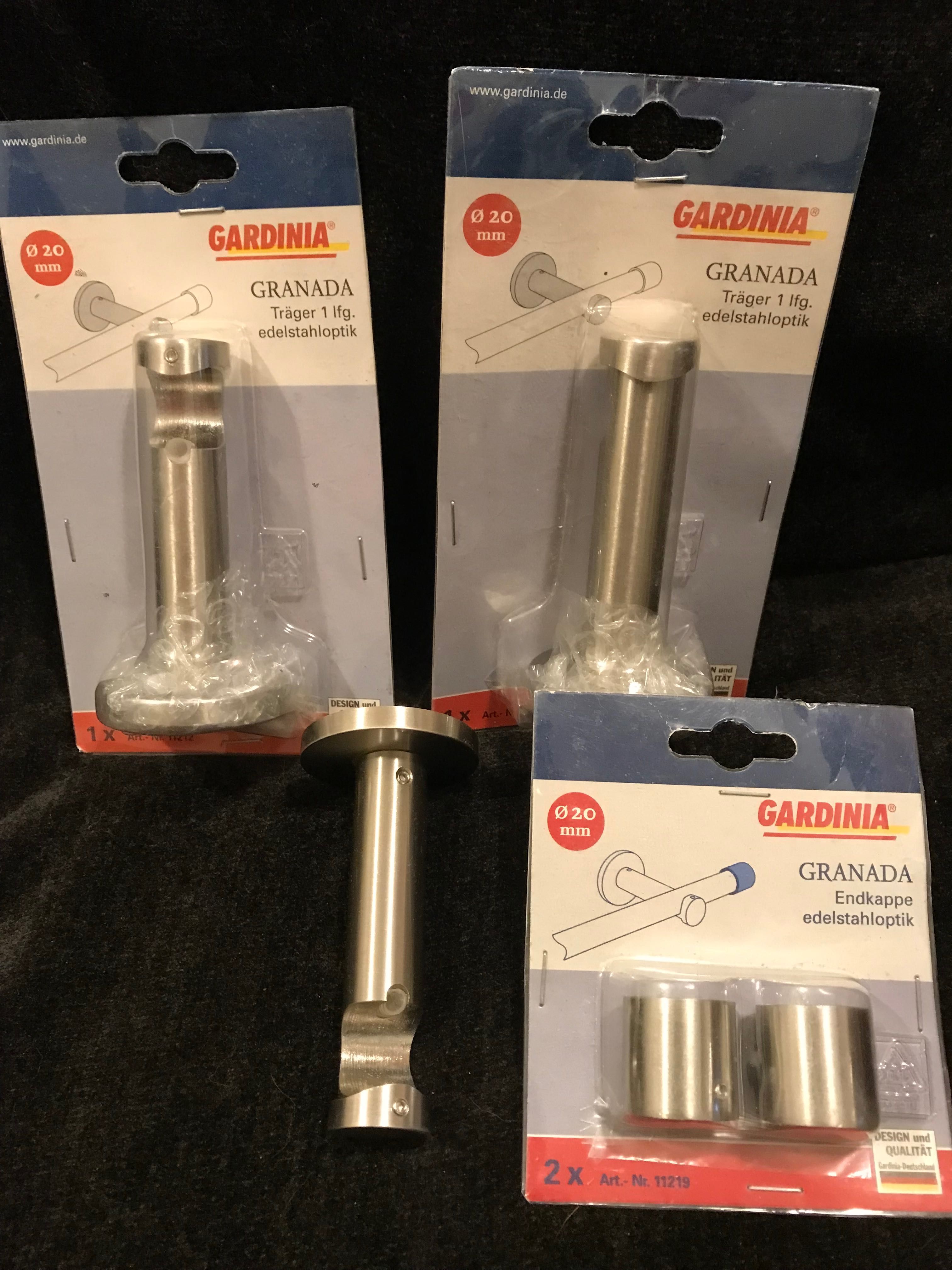 Комплектующие карниза однорядного металлические GARDINIA d.20