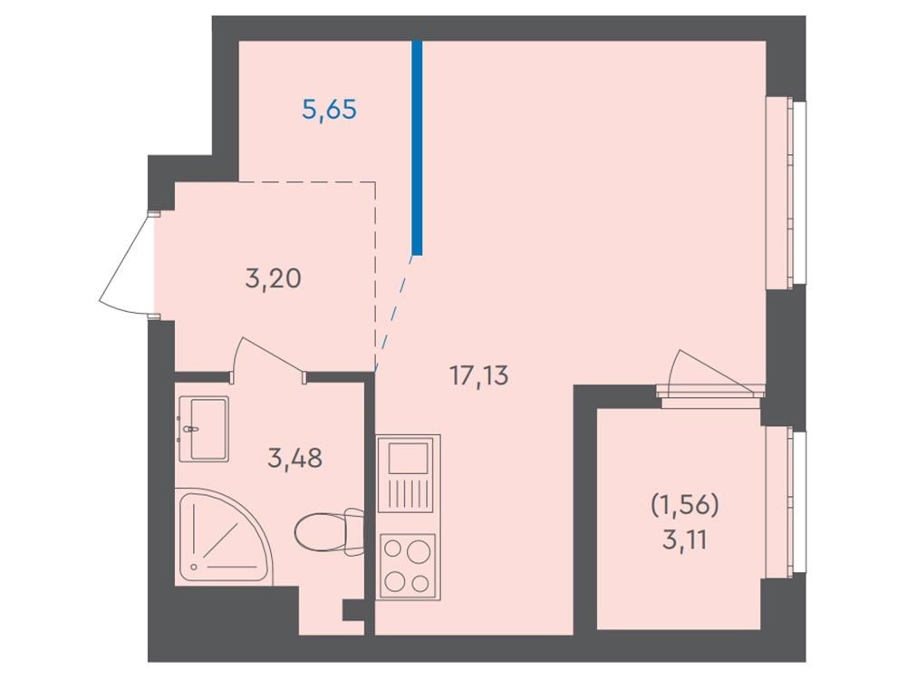 Продається квартира 26,73 м² під Києвом!