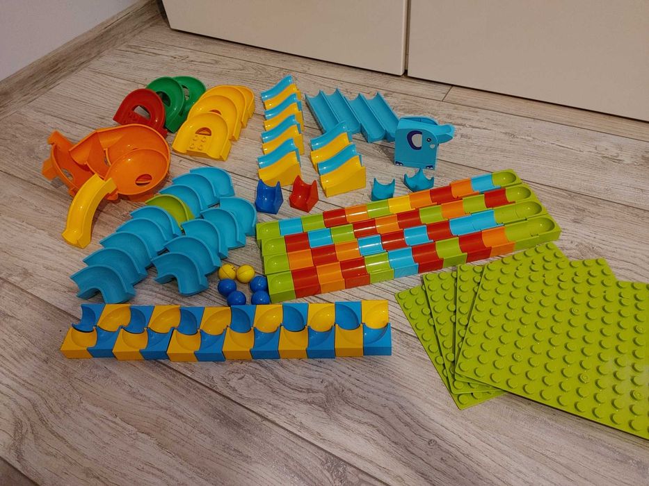 duży zestaw - klocki - marble - tory do kulek - pasuje do LEGO Duplo