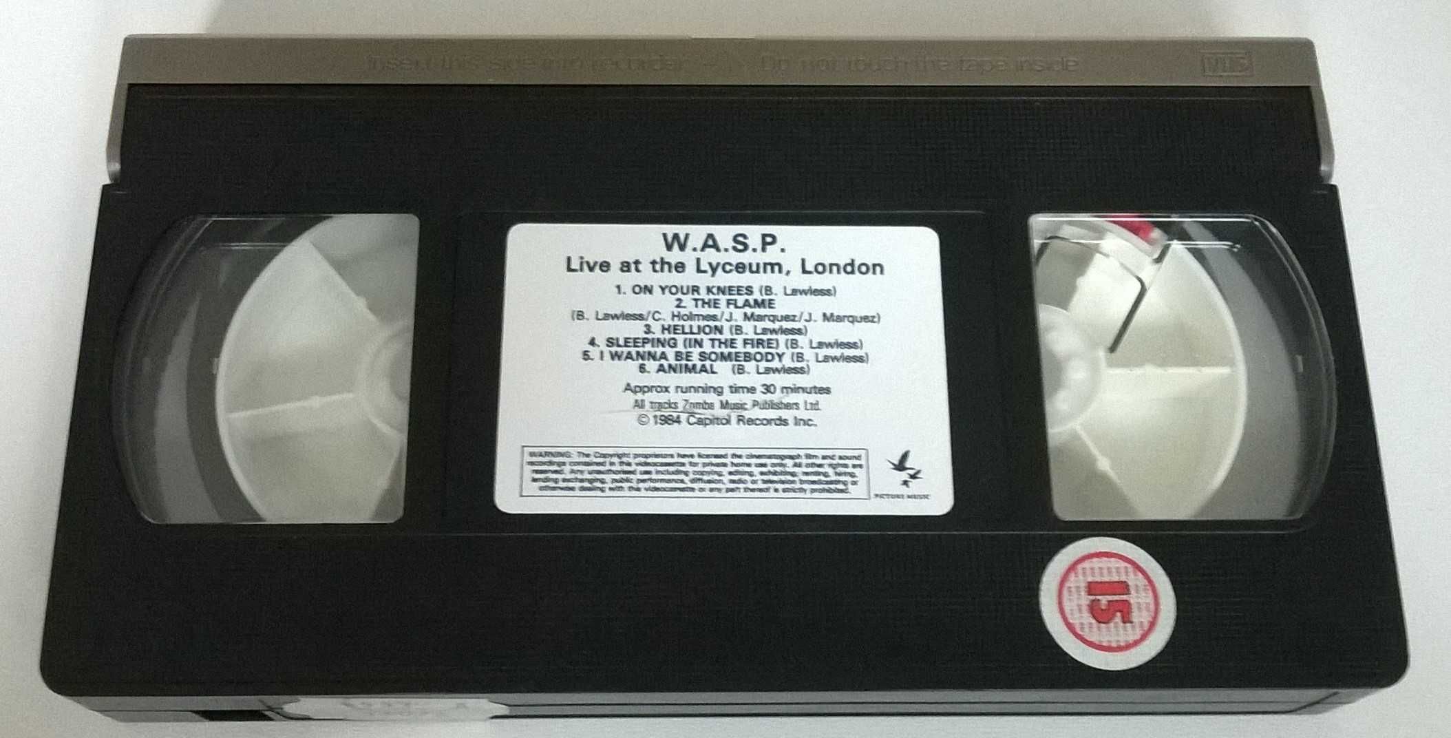 WASP Live at the Lyceum, London 1 kaseta VIDEO VHS hi-fi stereo