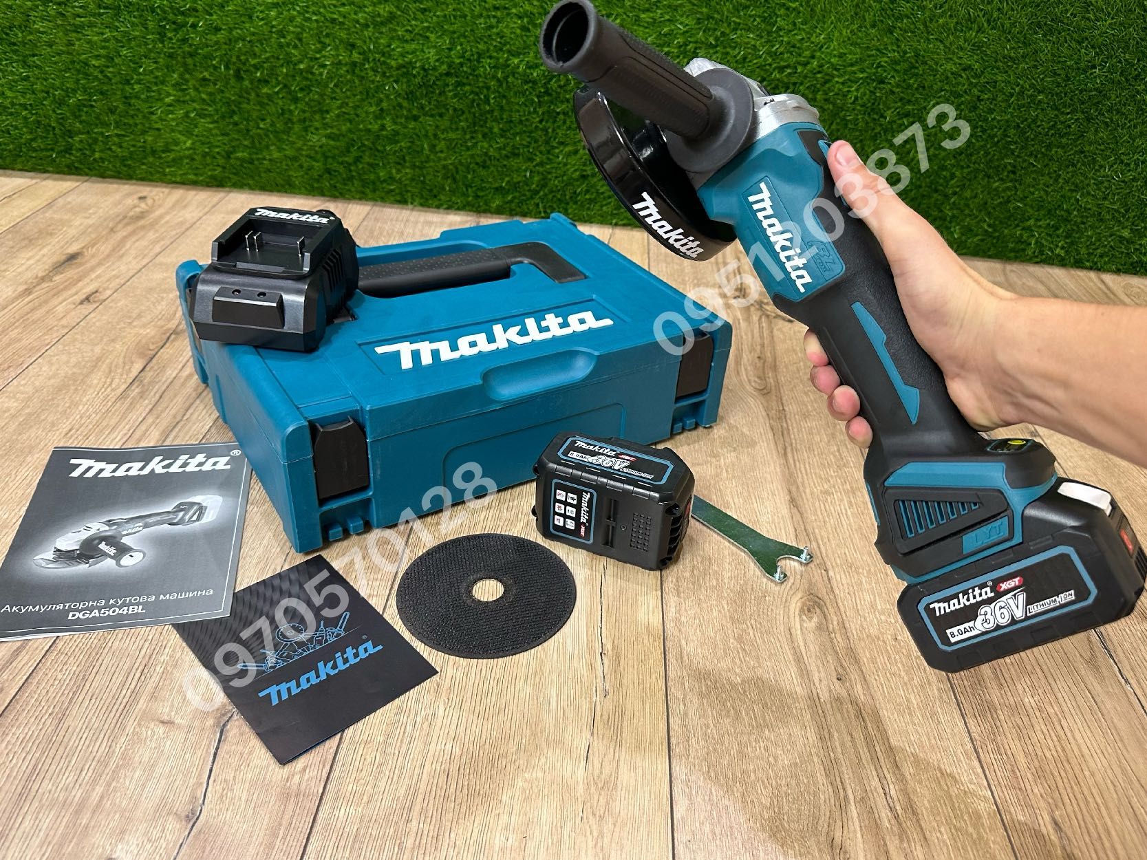 Аккумуляторная угловая шлифмашина Makita DGA 504 36V 8Ah болгарка ушм