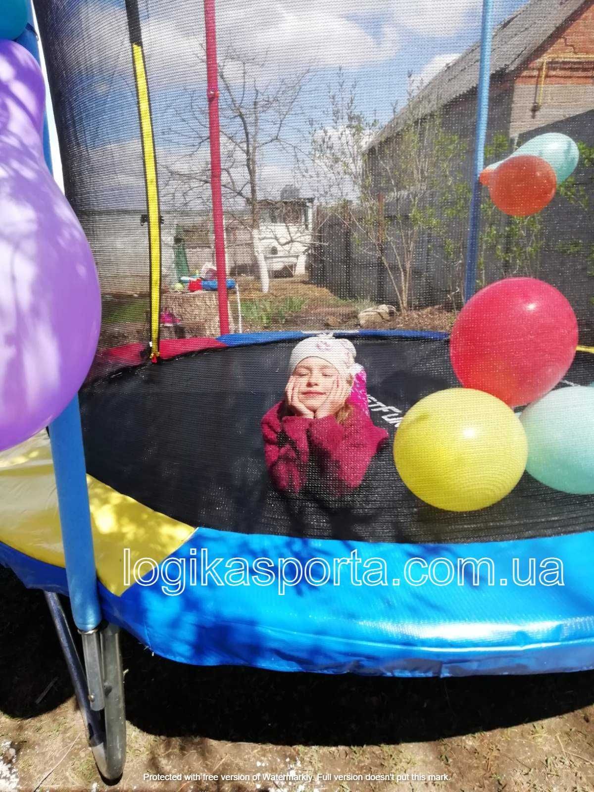 Батут з внутрішньою сіткою JUST FUN 244 см. багато різних розмірів
