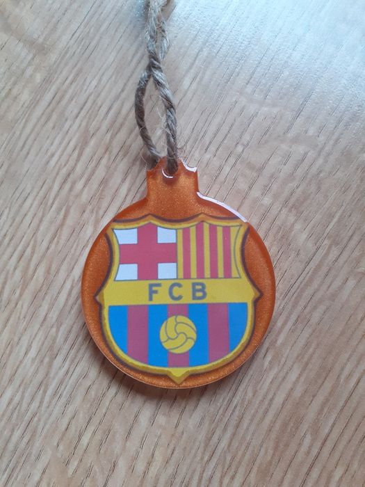 Fc Barcelona.  Bombka choinkowa. Zawieszka kibicowska.