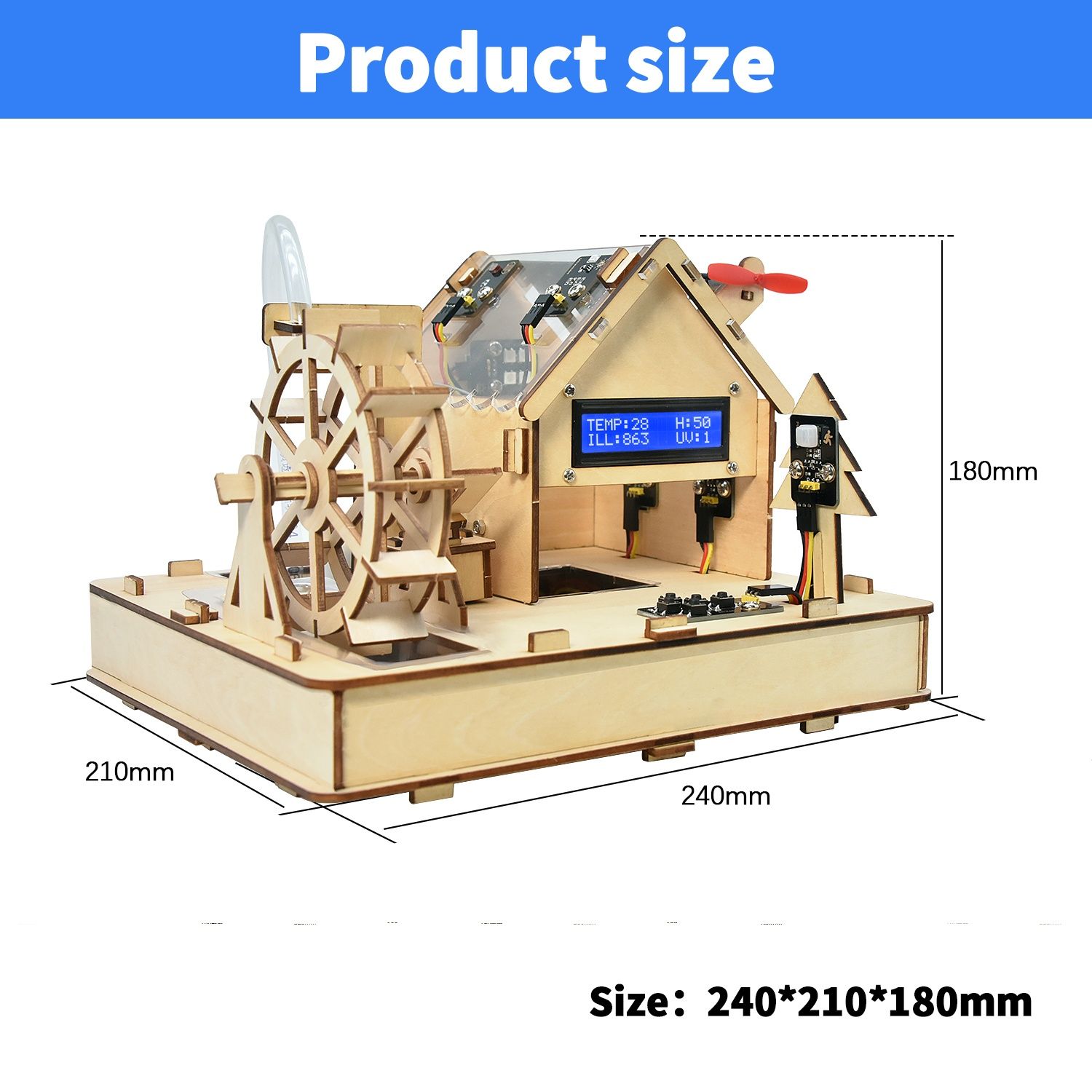 Навчальний набір,  конструктор розумний будинок Keyestudio Smart Eco H