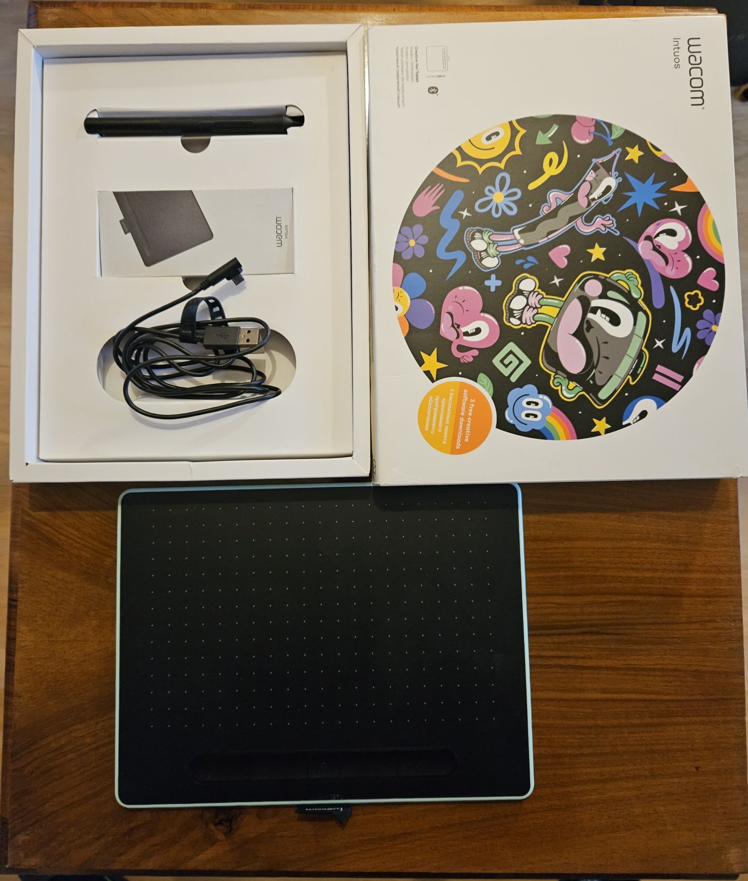 Tablet Wacom Intous M BT Pistacjowy