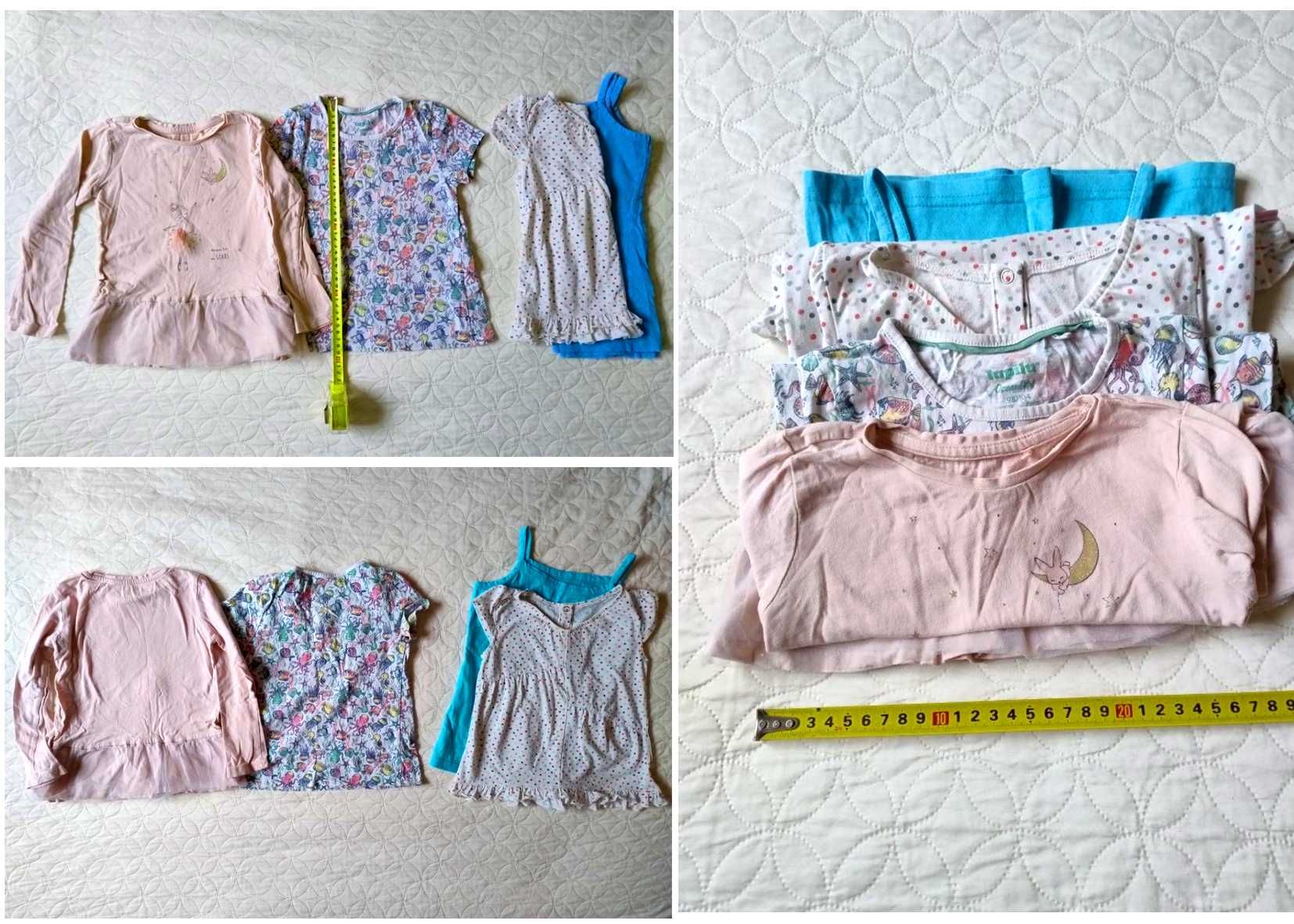BLUZKI dla dziewczynki 98 / 104 Smyk, H&M BDB + GRATIS letnia paka!