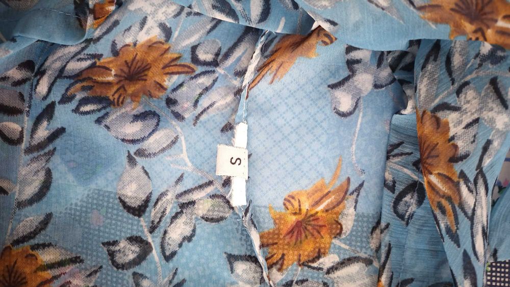 Blusa azul florida - Lanidor