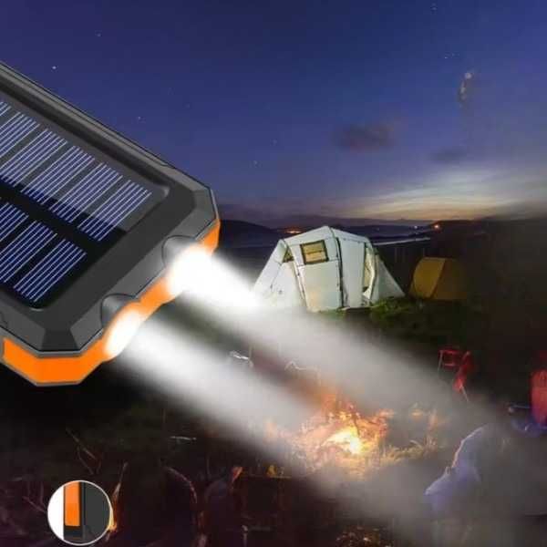 Потужний ПАВЕРБАНК з ліхтариком! Power Bank на 20.000 mAH. На сонячній