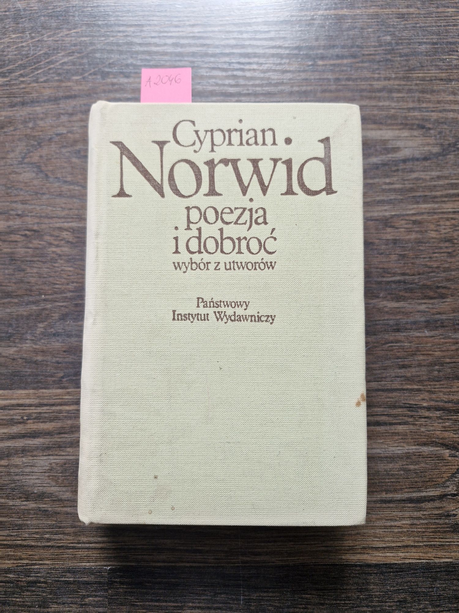 A2046. "Poezja i dobroć" Cyprian Norwid