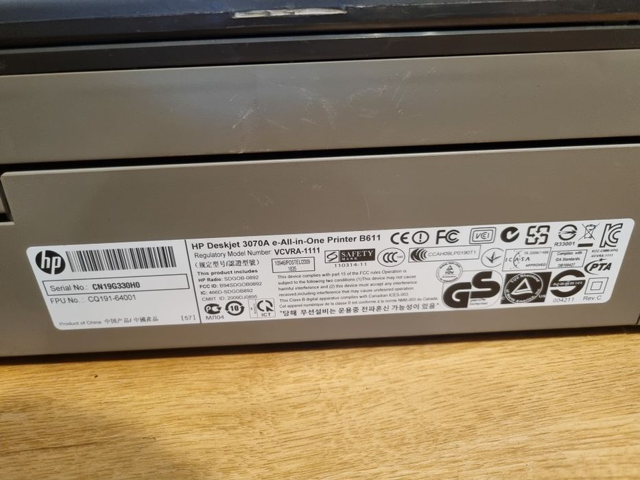 hp deskjet 3070A drukarka