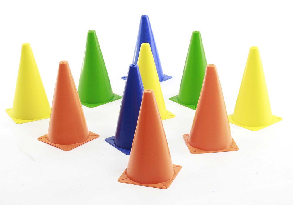 PACHOŁKI treningowe markery talerzyki 10szt