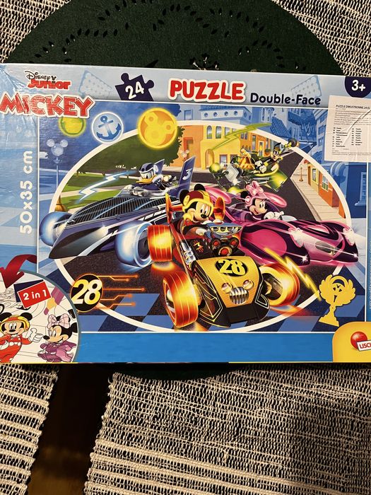 Puzzle disney junior mickey 2 w 1 dwustronne
