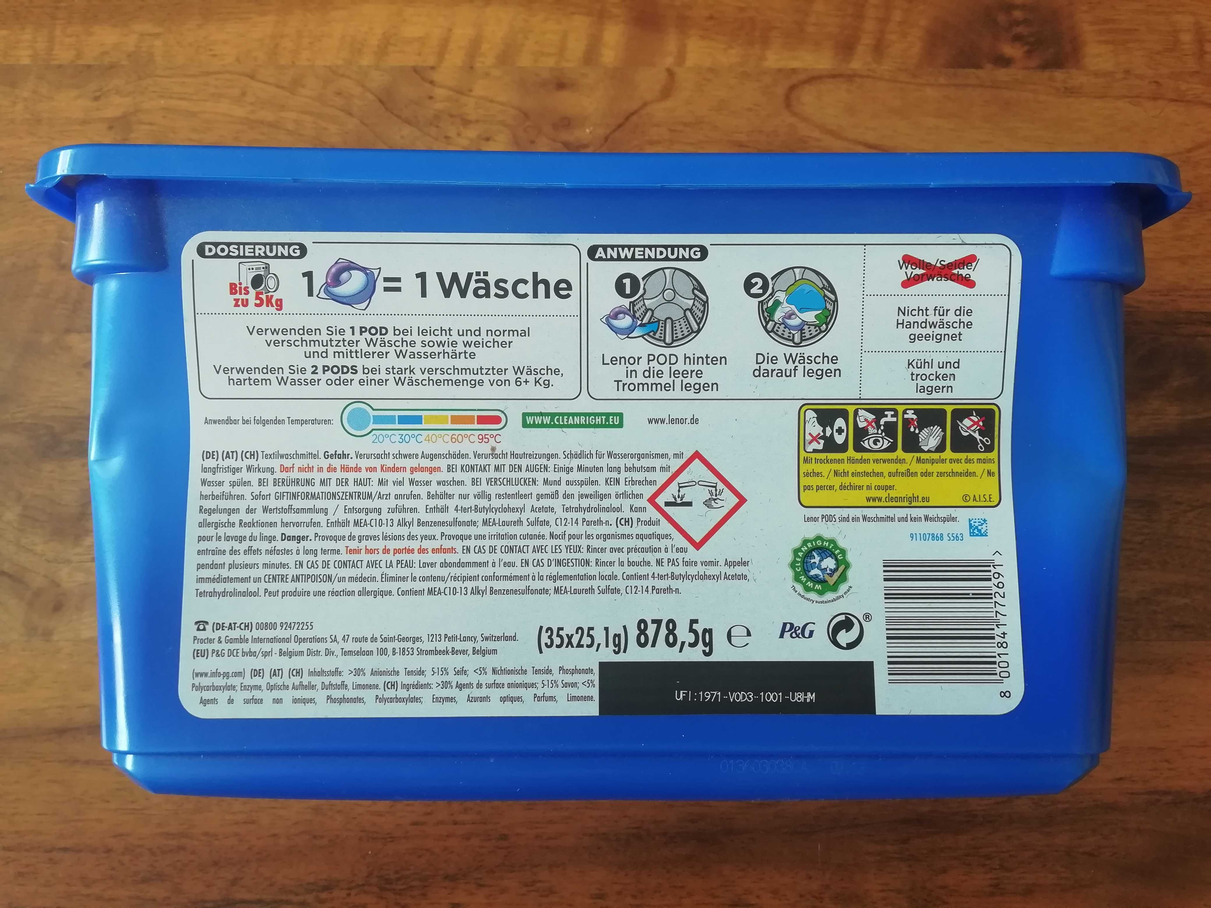 Kapsułki do prania Lenor all in 1 pods color 30 sztuk